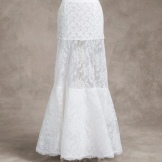 Petticoat zonder ringen bruiloftskant