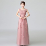 Violetinė vakarinė suknelė iš Kinijos