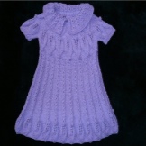 Rochie caldă tricotată pentru fete de tricotat