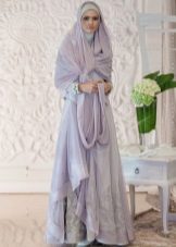 Lila muszlim esküvői ruha
