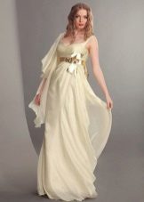 Esküvői ruha terhes nők számára a birodalmi stílusban