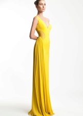Κίτρινο βραδινό φόρεμα από τον Rani Zakhem