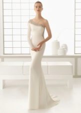 فستان زفاف 2016 مع كم واحد