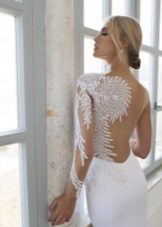 Vestuvinė suknelė su „Ricky Dalal 2016“ atviro atgal iliuzija