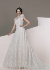 One shoulder lace wedding dress 2016
