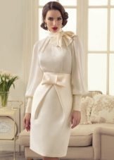 Vestido de noiva curto fechado de uma coleção Cansado do luxo de Tatiana Kaplun