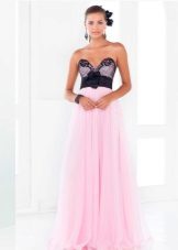 kjole for prom rosa svart