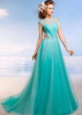 Pakaian perkahwinan Turquoise oleh Romanova
