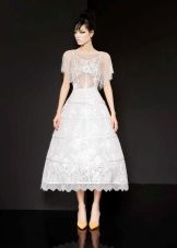White Lace Evening Dress