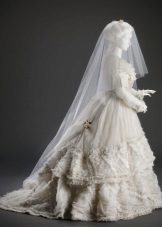 Robe de mariée rétro multicouche