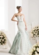 Цветна русалка сватбена рокля