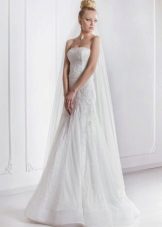 А-линия сватбена рокля с корсет