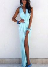 Μπλε μακρύ φόρεμα