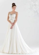 Satin A-Silhouette vestuvių suknelė