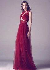 Crimson asimetriška suknelė