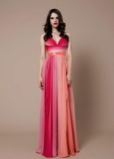 Rožinė šifono suknelė