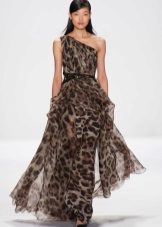 Leopardo vestido de chiffon