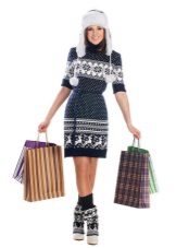Rochie tricotată cu model