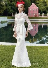 Svatební šaty od Tatiany Kaplun z Lady kvalitní kolekce s dlouhými rukávy