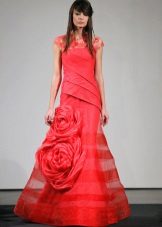 Bryllup rød kjole fra Vera Wong