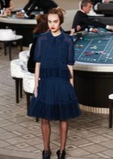 Blauwe jurk van Chanel