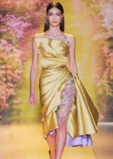 Yunan elbise altın kumaş kısa