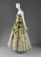„Vintage“ suknelė iš „Dior“ su žaliu raštu