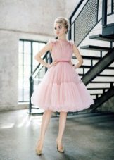 Soft pink dress short