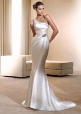 Vestuvių šilko suknelė graikų stiliaus