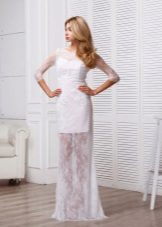 Gaun putih pakaian guipure
