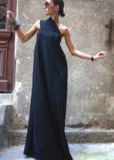 Alb rochie asimetrică lungă