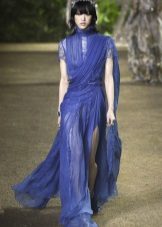 Elie Saab Spring-Summer 2016 Blue Sari Dress