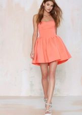 Peach neoprene dress