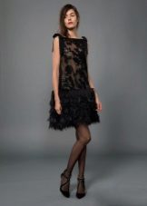Festive black dress with sequins