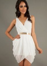 Λευκό φόρεμα τουλίπας