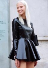 Leather Pleated Dress