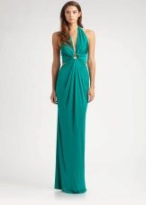 Turquoise evening knit dress