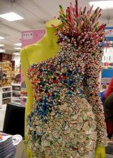 Asymetryczna sukienka z cukierków