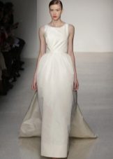 Baltas ilgas suknelė su varpine