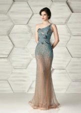 Fitted mermaid dress on one shoulder