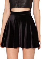 Silk black skirt