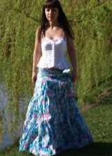 modrá letní sukně