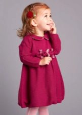 Vestido de malha de inverno fofo para meninas