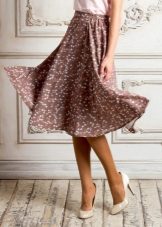 elegantiška sijonas su elastinga juosta