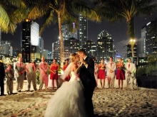 Vestido de casamento para um casamento em Miami