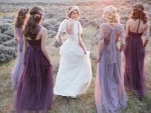 Bridesmaids suknelės alyvinės spalvos - levandų vestuvės