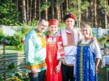 Celebração de casamento no estilo de um la rus