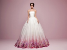 Color de moda vestido de novia magnífico