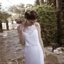 Menghias korset gaun pengantin dengan elemen renda