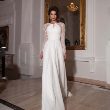 Transparent Sleeve Wedding Dress sa pamamagitan ng Crystal Disenyo